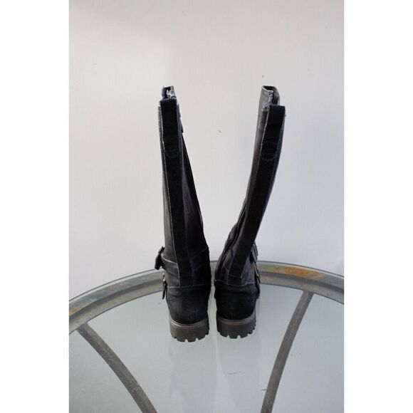 TIMBERLAND Wheelright Tall Boots Waterproof Black Cracked Leather Womens US 6.5 - Picture 5 of 7